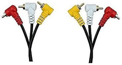 Gadget-Wagon Right angle 90 degrees 3 RCA male to 3 RCA male composite extension video cable for DVD player, projector RCA Audio Video Cable(Compatible with Mixers, DJ Consoles, Laptops, Speakers, Woofers, Black)
Gadget-Wagon Right angle 90 degrees 3 RCA male to 3 RCA male composite extension video cable for DVD player, projector RCA Audio Video Cable(Compatible with Mixers, DJ Consoles, Laptops, Speakers, Woofers, Black)