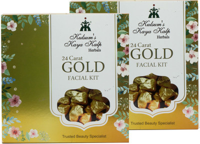Kulsum's Kaya Kalp Combo of Gold Facial Kit 65 g(Set of 2)