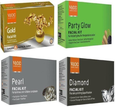 VLCC Diamond facial gold facial pearl facial party glow facial kit 220 g(Set of 4)
VLCC Diamond facial gold facial pearl facial party glow facial kit 220 g(Set of 4)