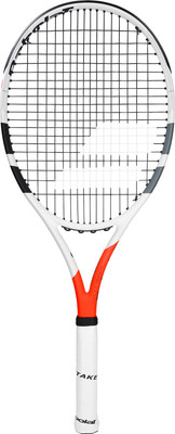 Babolat BOOST STRIKE White Strung Tennis Racquet(G3 - 4 3/8 Inches, 280 g)