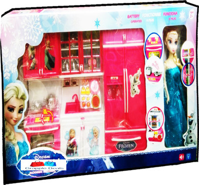 GRAPPLE DEALS uxury Battery Operated Super Large Kitchen Size PlaySet with Light and Cooking Sound And With Beautiful Frozen Doll Toy for Kids. (Colours and Design May Vary.)
GRAPPLE DEALS uxury Battery Operated Super Large Kitchen Size PlaySet with Light and Cooking Sound And With Beautiful Frozen Doll Toy for Kids. (Colours and Design May Vary.)