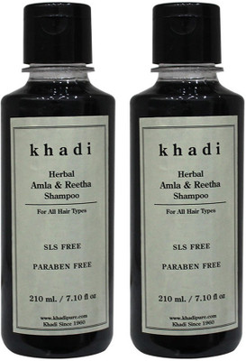 Khadi Herbal Amla & Reetha Shampoo SLS-Paraben Free(420 ml)