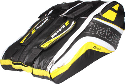 Babolat RACKET HOLDER X 12 TEAM LINE Kit Bag(Black, Kit Bag), Yellow