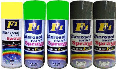 F1 MULTICOLOR Spray Paint 450 ml(Pack of 5)