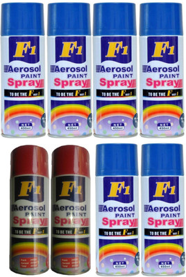 F1 MULTICOLOR Spray Paint 450 ml(Pack of 8)