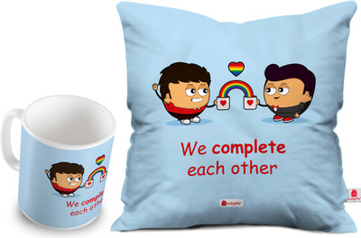 Indigifts Cushion, Mug Gift Set