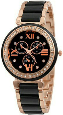 Faas Black Dial Analog Designer Fancy Watch - For Women