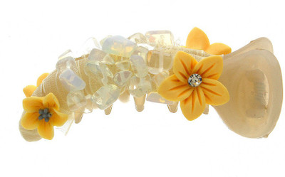 Anuradha Art Jewellery Fancy Hair Clip Banana Clip(White)