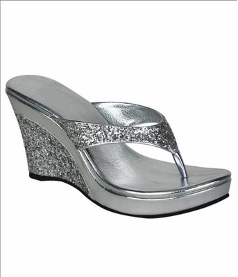 Stepee Women Silver Wedges