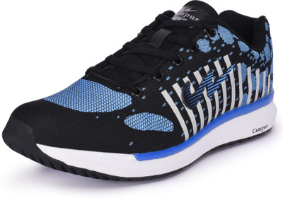 Campus CIVIC Running Shoes For Men(Black, Blue, Blksky004