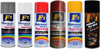 F1 Premium Multicolor Spray Paint 450 ml(Pack of 6)