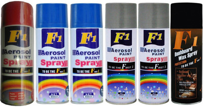 F1 Premium Multicolor Spray Paint 450 ml(Pack of 6)