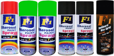 F1 Premium Multicolor Spray Paint 450 ml(Pack of 6)