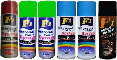 F1 Premium Multicolor Spray Paint 450 ml(Pack of 6)