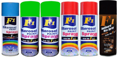F1 Premium Multicolor Spray Paint 450 ml(Pack of 6)