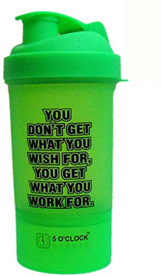 5 O'Clock Sports Tiger Shaker Water Bottle - 600 ML - Single Unit - For Gym & Protein Shakes 600 ml Shaker(Pack of 1, Green)
5 O'Clock Sports Tiger Shaker Water Bottle - 600 ML - Single Unit - For Gym & Protein Shakes 600 ml Shaker(Pack of 1, Green)