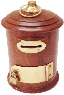 Craft Art India Decorative Handmade Wooden Money Bank/Piggy Bank/Coin Bank in Letter box Shape {CAI-HD-0254-B/Size(Inch):7.5x5x5} Coin Bank(Brown)
Craft Art India Decorative Handmade Wooden Money Bank/Piggy Bank/Coin Bank in Letter box Shape {CAI-HD-0254-B/Size(Inch):7.5x5x5} Coin Bank(Brown)