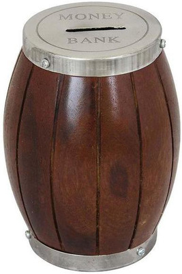 Craft Art India Wooden Barrel shape Money Bank/Piggy Bank/Coin Bank with Cap {CAI-HD-0317-C/Size(Inch):5.3x4.3x4.3} Coin Bank(Brown)
Craft Art India Wooden Barrel shape Money Bank/Piggy Bank/Coin Bank with Cap {CAI-HD-0317-C/Size(Inch):5.3x4.3x4.3} Coin Bank(Brown)