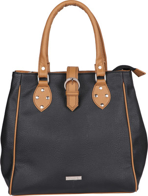 osaiz Women Casual Black PU Hand-held Bag