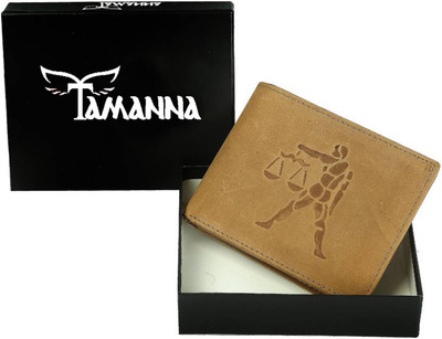 Tamanna Men Tan Genuine Leather Wallet(8 Card Slots)