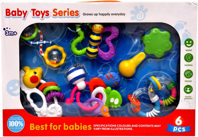 Toyshine Xtra ordinary Premium Quality Non Toxic Rattle Set of 6 Pieces For Infants & Toddlers - Multi Color Rattle(Multicolor)
Toyshine Xtra ordinary Premium Quality Non Toxic Rattle Set of 6 Pieces For Infants & Toddlers - Multi Color Rattle(Multicolor)