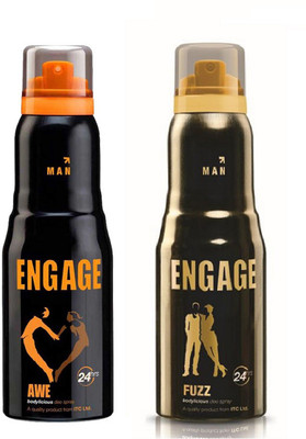 Engage Awe and Fuzz Deodorant Spray Pack of 2 (150ml each) Deodorant Spray - For Men(300 ml, Pack of 2)
Engage Awe and Fuzz Deodorant Spray Pack of 2 (150ml each) Deodorant Spray - For Men(300 ml, Pack of 2)