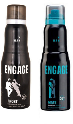 Engage Frost and Mate Deodorant Spray Pack of 2 (150ml each) Deodorant Spray - For Men(300 ml, Pack of 2)
Engage Frost and Mate Deodorant Spray Pack of 2 (150ml each) Deodorant Spray - For Men(300 ml, Pack of 2)
