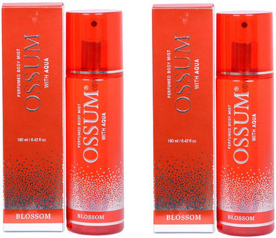 Ossum Blossom Pack of 2 Perfume Body Mist (190ML each) Body Mist - For Women(380 ml, Pack of 2)
Ossum Blossom Pack of 2 Perfume Body Mist (190ML each) Body Mist - For Women(380 ml, Pack of 2)