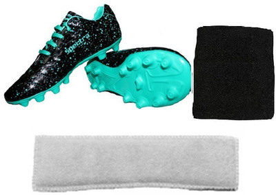 SEGA Combo of Three, One Pair of 'Spectra' Shoes (Size-10), One Wrist Band and One Head Band Football Kit
SEGA Combo of Three, One Pair of 'Spectra' Shoes (Size-10), One Wrist Band and One Head Band Football Kit