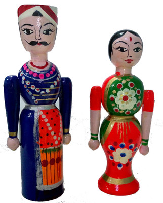 Crafts India Handcrafted Wooden Indian Couple Decorative Showpiece - 17 cm(Wooden, Multicolor)
Crafts India Handcrafted Wooden Indian Couple Decorative Showpiece - 17 cm(Wooden, Multicolor)