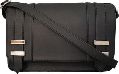 Toteteca Bag Works Women Formal Black PU Sling Bag