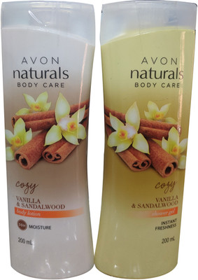 Avon Naturals Body care hand cream & body lotion combo(Set of 2)