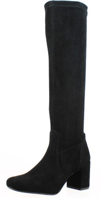 Saint G Black Stretch Suede Womens Long Boots, Womens Heels boots, Womens Stylish Long Boots For Women(Black