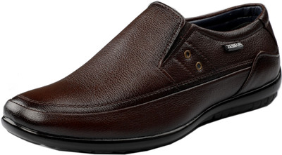 Zebra Italiano Slip On Shoes For Men(Brown, Tan