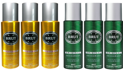 BRUT DEO ORIGINAL Body Spray - For Men(1200 ml, Pack of 6)