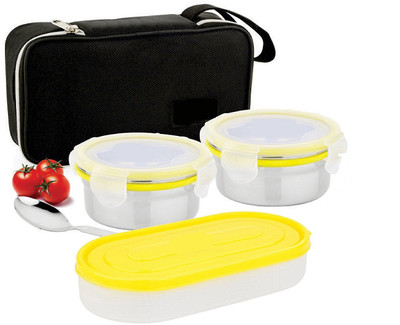 Sayee Stainless Steel Combo Max Lunch Box -Air tight Dishwasher Safe and Leak Proof 3 Containers Lunch Box(325 ml), Black
Sayee Stainless Steel Combo Max Lunch Box -Air tight Dishwasher Safe and Leak Proof 3 Containers Lunch Box(325 ml), Black