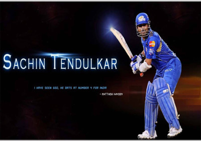 Aabhaas Sachin Tendulkar Wall Poster Fine Art Print(12 inch X 18 inch, Rolled)