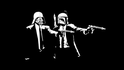 Aabhaas Wall Poster /-Star-Wars-Pulp-Fiction Paper Print(12 inch X 18 inch, Rolled)