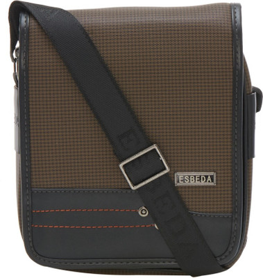 ESBEDA Men Formal Brown PU Sling Bag
