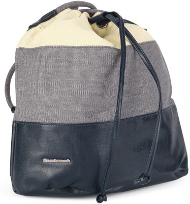 Fastrack Women Casual White, Blue Canvas Shoulder Bag, Blue;white