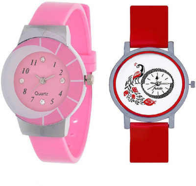 Talgo New Arrival Festive Season Special Glory Halfmoon Round Dial Pink and PeacockRed Colour Round Dial Red Rubber Strap Party Wedding Watch - For Girls
Talgo New Arrival Festive Season Special Glory Halfmoon Round Dial Pink and PeacockRed Colour Round Dial Red Rubber Strap Party Wedding Watch - For Girls