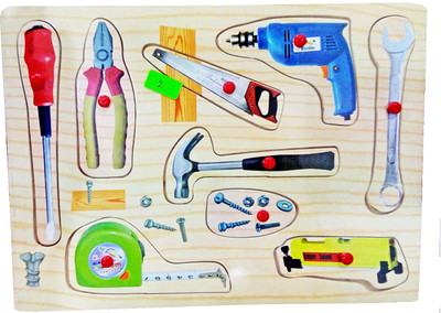 TALKING GANESHA Wooden Identification Picture Puzzle Tray 9 Pieces- Carpenter Tools(9 Pieces)
TALKING GANESHA Wooden Identification Picture Puzzle Tray 9 Pieces- Carpenter Tools(9 Pieces)