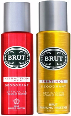 Brut Instinct+Attraction Totale Efficacite Longue Duree Deodorant Deodorant Spray - For Men(200 ml, Pack of 2)
Brut Instinct+Attraction Totale Efficacite Longue Duree Deodorant Deodorant Spray - For Men(200 ml, Pack of 2)