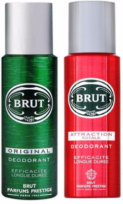 Brut Original+Attraction Totale Efficacite Longue Duree Deodorant Deodorant Spray - For Men(200 ml, Pack of 2)
Brut Original+Attraction Totale Efficacite Longue Duree Deodorant Deodorant Spray - For Men(200 ml, Pack of 2)