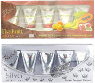 My Aroma Five Fruit Silver Tube Facial Kit 480 g(Set of 2)