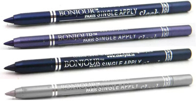 Bonjour Paris Super Smoth Single Apply Metallic Kajal(Turquoise-Purple-Royal Blue-Silver)
Bonjour Paris Super Smoth Single Apply Metallic Kajal(Turquoise-Purple-Royal Blue-Silver)