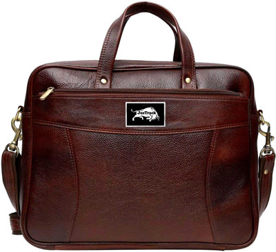 Justrack 16 inch Expandable Laptop Messenger Bag(Brown)