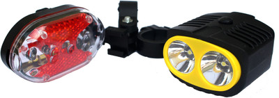 AVB Bicycle Headlight Led Flashlight Bicycle Bike Light Lamp Mount Torch LED Front Rear Light Combo(Black, Yellow)
AVB Bicycle Headlight Led Flashlight Bicycle Bike Light Lamp Mount Torch LED Front Rear Light Combo(Black, Yellow)