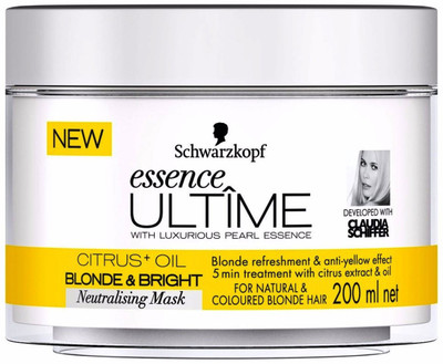 Schwarzkopf essence Ultime Citrus+Oil Blonde & Bright Neutralising Mask(200 ml)
Schwarzkopf essence Ultime Citrus+Oil Blonde & Bright Neutralising Mask(200 ml)