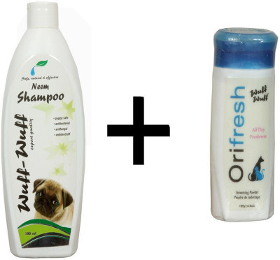 Wuff Wuff Orifresh Powder Combo Allergy Relief, Anti-dandruff, Anti-fungal, Anti-itching, Anti-microbial, Anti-parasitic, Conditioning, Flea and Tick, Hypoallergenic, Whitening and Color Enhancing Neem Dog Shampoo(200 ml)
Wuff Wuff Orifresh Powder Combo Allergy Relief, Anti-dandruff, Anti-fungal, Anti-itching, Anti-microbial, Anti-parasitic, Conditioning, Flea and Tick, Hypoallergenic, Whitening and Color Enhancing Neem Dog Shampoo(200 ml)